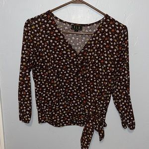 Brown half sleeve shirt